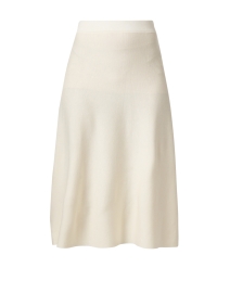 Ivory Wool Midi Skirt