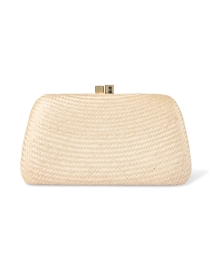 Product image thumbnail - SERPUI - Tina Ivory Straw Clutch with Strap
