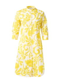 Product image thumbnail - Caliban - Yellow and White Cotton Shirt Dress
