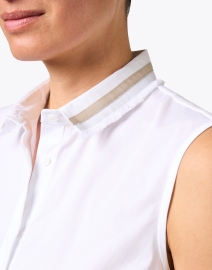 Extra_1 image thumbnail - Peserico - White Stretch Poplin Shirt