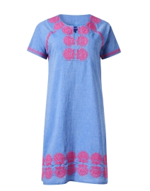 Norah Blue Chambray Embroidered Dress