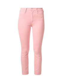 Product image thumbnail - Mother - The Dazzler Pink Straight Leg Ankle Jean