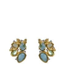 Product image thumbnail - Alexis Bittar - Aquamarine Cluster Stud Earrings