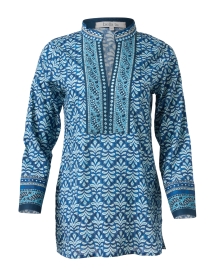 Product image thumbnail - Bella Tu - Alice Blue Embroidered Tunic Top