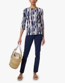 Look image thumbnail - Majestic Filatures - Navy and White Print Top