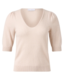 Product image thumbnail - White + Warren - Beige Cashmere Sweater