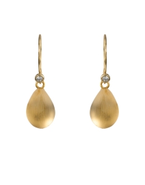 Product image thumbnail - Alexis Bittar - Gold Lucite Teardrop Earrings