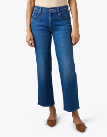 Front image thumbnail - Mother - The Rambler Blue Straight Leg Ankle Jean