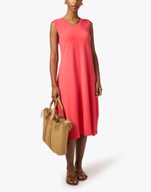 Look image thumbnail - Eileen Fisher - Pink Stretch Jersey Dress