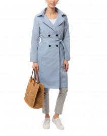 Sky Blue Classic Trench Coat