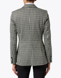 Back image thumbnail - Marc Cain - Black and White Multi Houndstooth Stretch Blazer