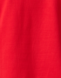 Fabric image thumbnail - E.L.I. - Red Pima Cotton Ruched Sleeve Top