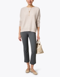 Look image thumbnail - Vince - Beige Cashmere Boat Neck Sweater