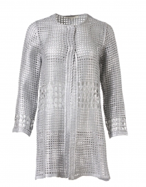 Rani Arabella - Silver Metallic Cotton Lace Jacket	