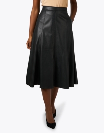 Front image thumbnail - Kobi Halperin - Vera Black Faux Leather Skirt