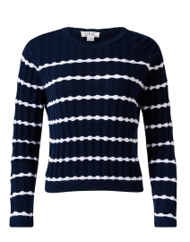 Navy Cotton Stripe Sweater