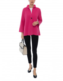 Hot Pink Merino Wool Cardigan