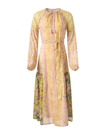 Product image thumbnail - D'Ascoli - Juliette Yellow and Pink Floral Dress