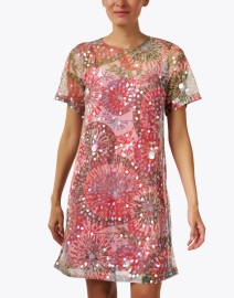 Front image thumbnail - Frances Valentine - Bubbly Multi Print Sequin Dress