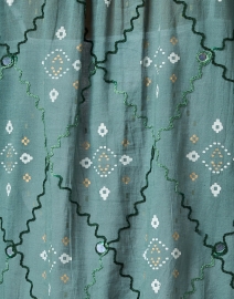 Fabric image thumbnail - Juliet Dunn - Green and Gold Mosaic Print Dress