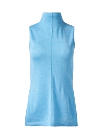 Product image thumbnail - Kinross - Pool Blue Sleeveless Knit Top