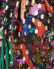 Fabric image thumbnail - Soler - Raquel Black and Gold Multi Print Top