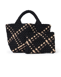 Extra_1 image thumbnail - Naghedi - St. Barths Mini Black Plaid Woven Handbag