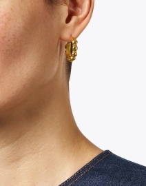 Look image thumbnail - Sylvia Toledano - Mini Gold Hoop Earrings