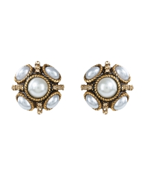 Product image thumbnail - Oscar de la Renta - Classic Pearl Button Earrings
