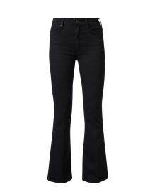 Product image thumbnail - Mother - The Weekender Black Flare Jean