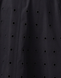 Fabric image thumbnail - Lafayette 148 New York - Black Eyelet Cotton Shirt Dress