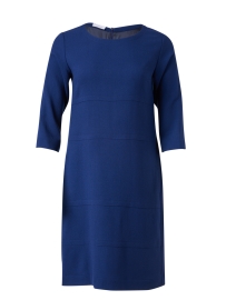 Blue Wool Shift Dress