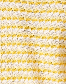Fabric image thumbnail - White + Warren - Yellow Intarsia Linen Cotton Sweater