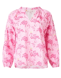 Lilith Pink Flamingo Print Top