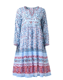 Red White and Blue Paisley Dress