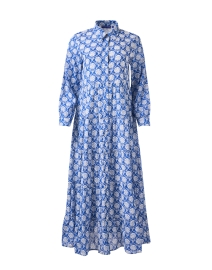 Jinette Blue Floral Print Maxi Dress