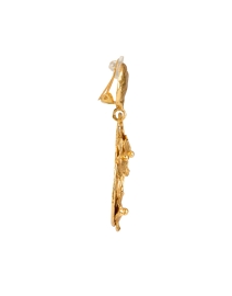 Back image thumbnail - Sylvia Toledano - Lucky Love Gold Drop Clip Earrings