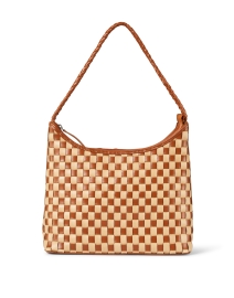 Product image thumbnail - Bembien - Marni Neutral Check Woven Leather Shoulder Bag