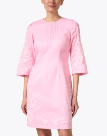 Marc Cain - Pink Embroidered Linen Dress