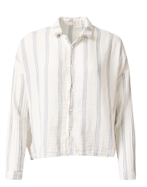 Ramona White Striped Cotton Gauze Shirt