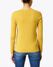 Back image thumbnail - Repeat Cashmere - Yellow Cotton Henley Sweater