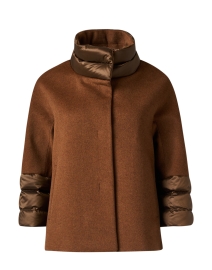 Vienna Brown Puffer Collar Coat