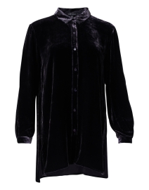 Product image thumbnail - Eileen Fisher - Navy Velvet Shirt