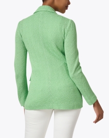 Back image thumbnail - Amina Rubinacci - Pompei Green Cotton Linen Jacket