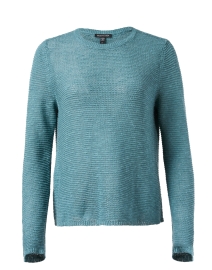 Product image thumbnail - Eileen Fisher - Blue Cotton Linen Sweater