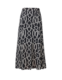 Product image thumbnail - Seventy - Black Rope Printed Skirt