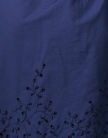 Fabric image thumbnail - Loretta Caponi - Mila Navy Cotton Eyelet Dress