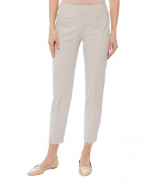 Front image thumbnail - Piazza Sempione - Monia Pale Beige Stretch Cotton Pant