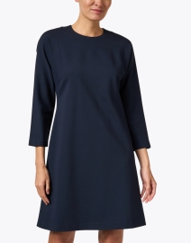 Front image thumbnail - Lafayette 148 New York - Navy A-Line Dress