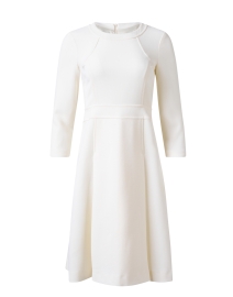 Suki White Wool Crepe Dress